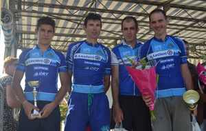 Sébastien LALANNE, Cédric DUCAU, Franck LABEIG, en première catégorie et Clément DARRACQ, en cadet, ont fait briller les couleurs,  bleu et blanc  du Saint Paul Sports Cyclisme.                        