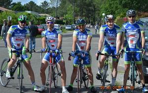 Sébastien LALANNE, Jérôme MICHELIN, Dominique MAGES, Florian SAUBION et Laurent DE SOUSA. 