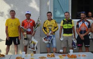 Podium troisième catégorie. Vainqueur BERNARDO Urbain (Ousse)