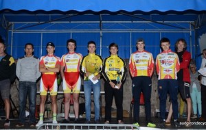 Podium des Juniors.
Vainqueurs: Simon LAFAGE / Fabien Saint Sever  (Stade Montois Cyclisme)