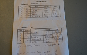 Classement GS--3ème Catégories.